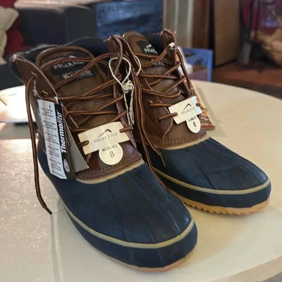 NWT Polar edge women’s snow boots blue and brown size 8 - Picture 2 of 7